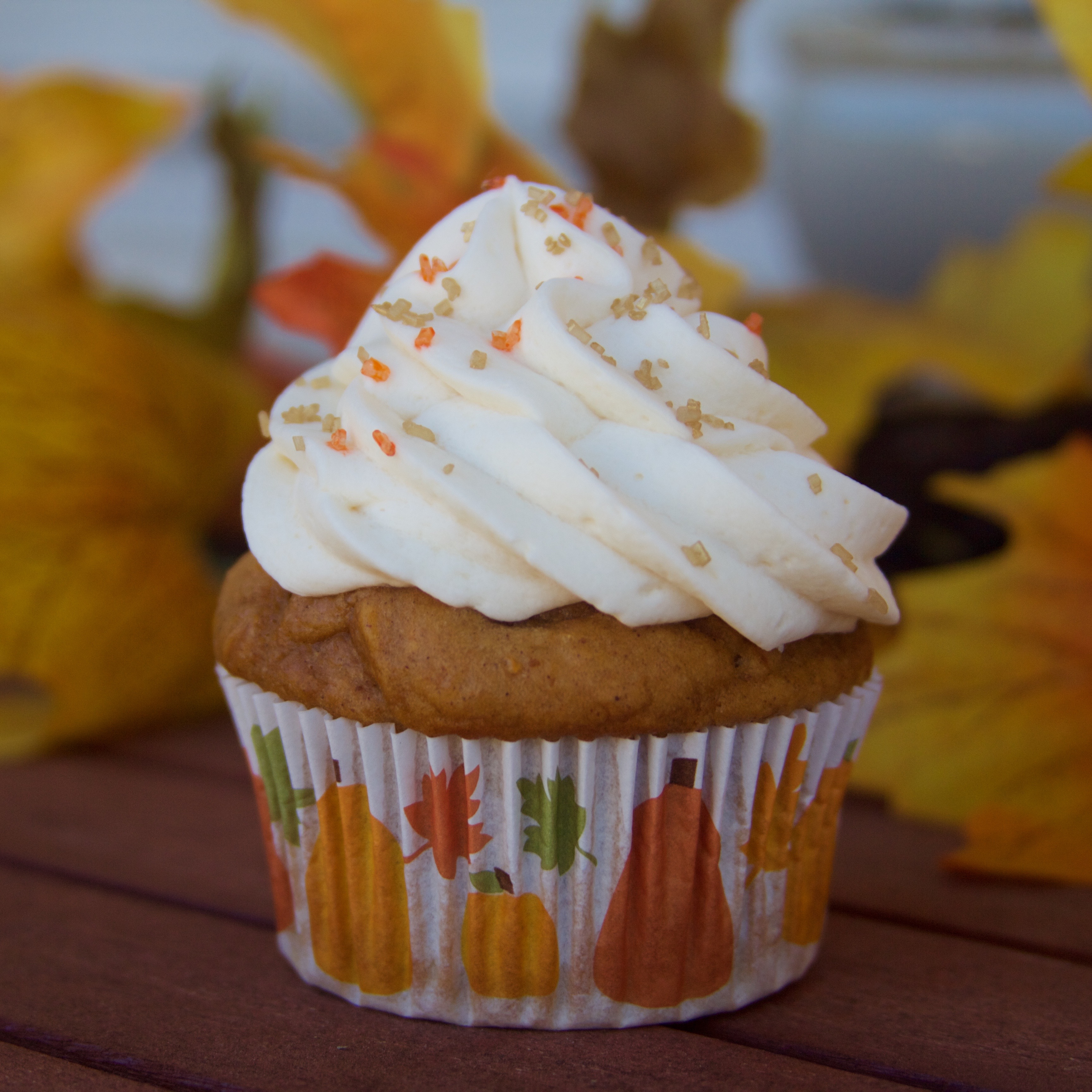 Pumpkin Spice Cupcakes with Apple Cider Frosting